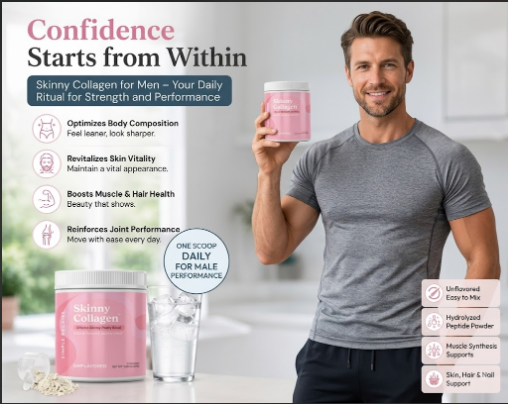 Skinny Collagen Fat Burning Blend for men supporting strength and performance